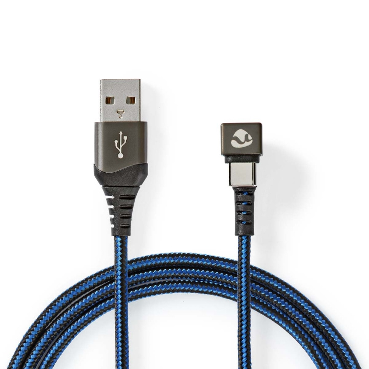 Nedis USB-kabel | USB 2.0 | USB-A Hane | USB-C™ Hane | 480 Mbps | Guldplaterad | 1.00 m | Rund | Flätad / Nylon | Blå / Svart | Kartong med täckt fönster i gruppen DATORER & KRINGUTRUSTNING / Datorkablar / USB-kablar / USB-C hos TP E-commerce Nordic AB (C66180)