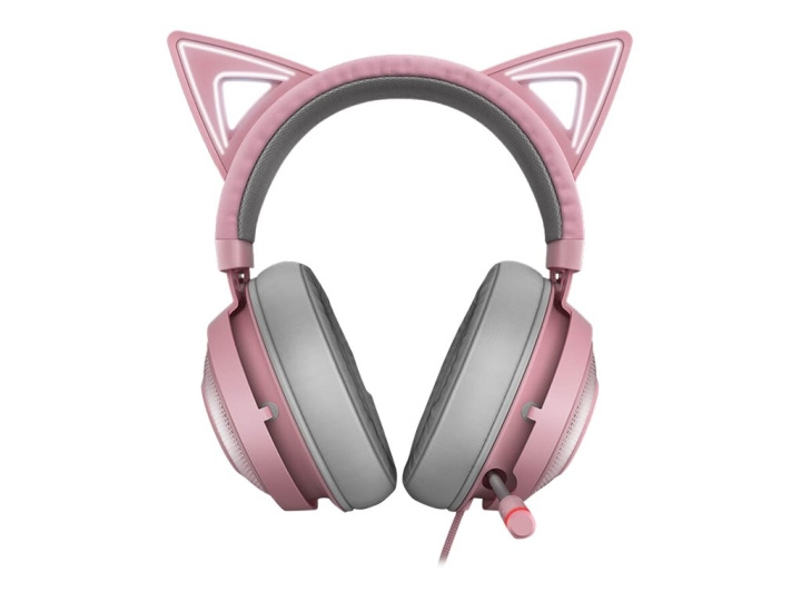 Razer Kraken Kitty Kabling Hörlurar Rosa i gruppen DATORER & KRINGUTRUSTNING / Gaming / Headset hos TP E-commerce Nordic AB (C66385)