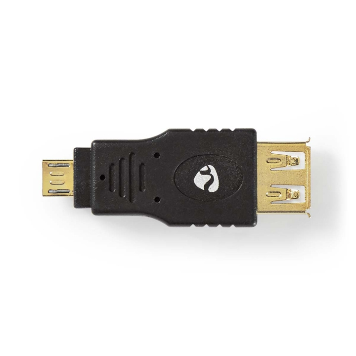 Nedis USB Mikro-B Adapter | USB 2.0 | USB Micro-B Hane | USB-A Hona | 480 Mbps | Guldplaterad | PVC | Antracit | Låda i gruppen DATORER & KRINGUTRUSTNING / Datorkablar / USB-kablar / USB-A hos TP E-commerce Nordic AB (C66634)