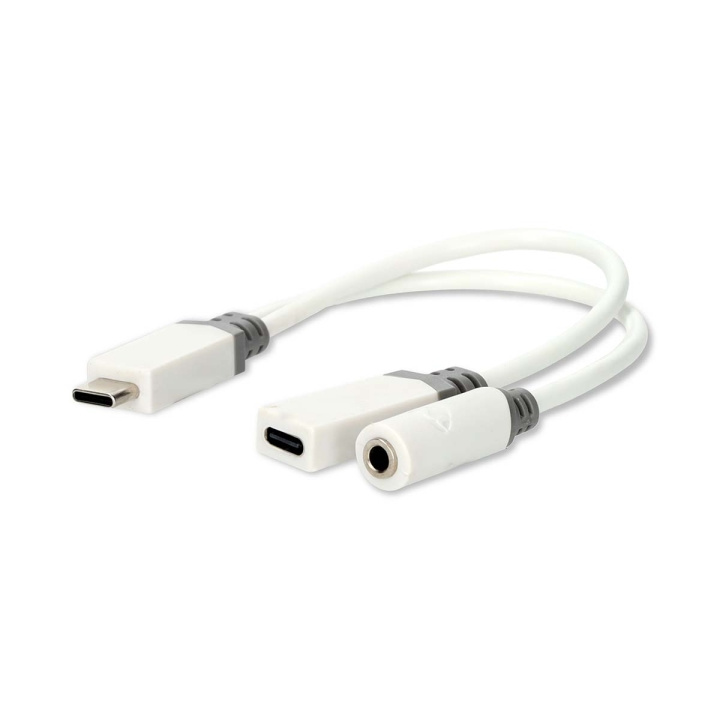 Nedis USB-C™ Adapter | USB 2.0 | USB-C™ Hane | USB-C™ Hona / 3.5 mm Hona | 0.10 m | Rund | Guldplaterad | PVC | Vit | Låda i gruppen SMARTPHONE & SURFPLATTOR / Laddare & Kablar / Adaptrar hos TP E-commerce Nordic AB (C66639)