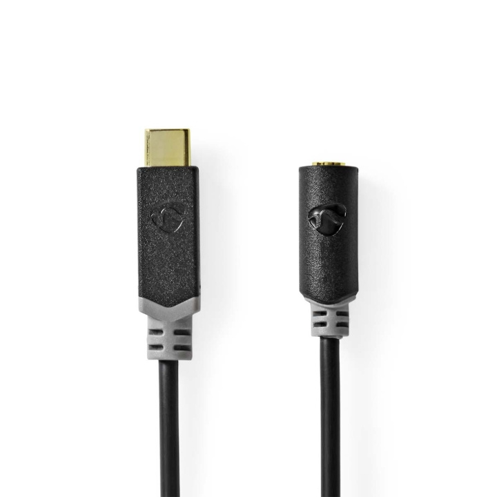 Nedis USB-C™ Adapter | USB 2.0 | USB-C™ Hane | 3.5 mm Hona | 1.00 m | Rund | Guldplaterad | PVC | Svart | Låda i gruppen SMARTPHONE & SURFPLATTOR / Laddare & Kablar / Adaptrar hos TP E-commerce Nordic AB (C66642)