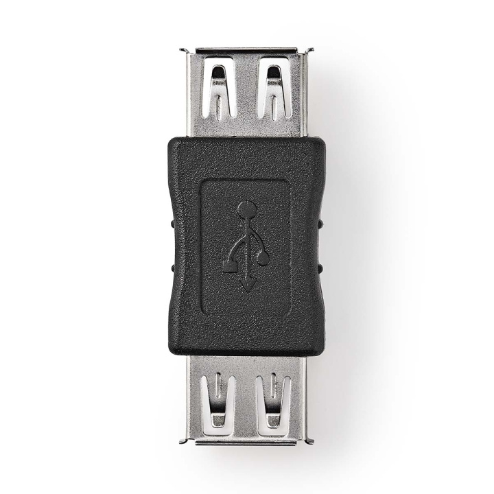 Nedis USB-A Adapter | USB 2.0 | USB-A Hona | USB-A Hona | 480 Mbps | Rund | Nickelplaterad | PVC | Svart | Låda i gruppen DATORER & KRINGUTRUSTNING / Datorkablar / USB-kablar / USB-A / Adaptrar hos TP E-commerce Nordic AB (C66645)