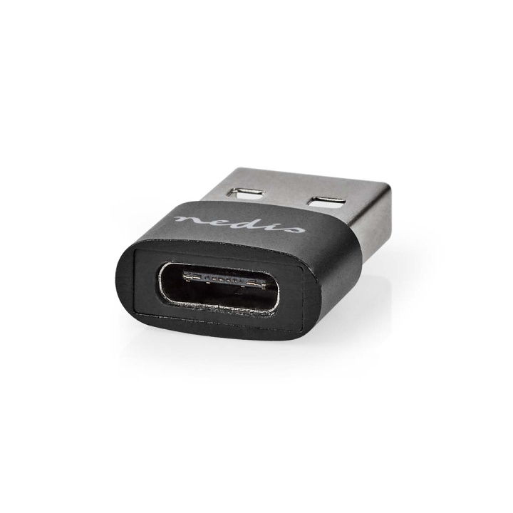 Nedis USB-A Adapter | USB 2.0 | USB-A Hane | USB-C™ Hona | 480 Mbps | Rund | Nickelplaterad | Svart | Låda i gruppen HEMELEKTRONIK / Lagringsmedia / USB-minnen / USB 2.0 hos TP E-commerce Nordic AB (C66648)