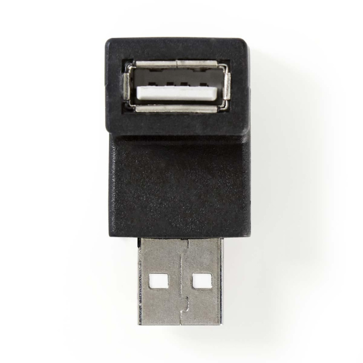 Nedis USB-A Adapter | USB 2.0 | USB-A Hane | USB-A Hona | 480 Mbps | Rund | Nickelplaterad | PVC | Svart | Låda i gruppen DATORER & KRINGUTRUSTNING / Datorkablar / USB-kablar / USB-A / Adaptrar hos TP E-commerce Nordic AB (C66650)