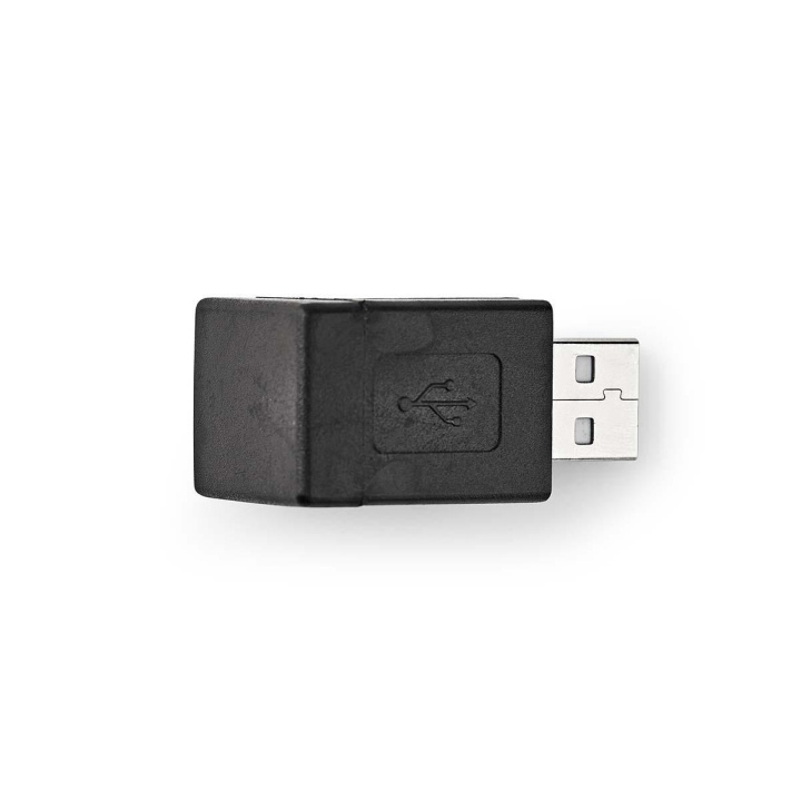 Nedis USB-A Adapter | USB 2.0 | USB-A Hane | USB-A Hona | 480 Mbps | Rund | Nickelplaterad | PVC | Svart | Låda i gruppen HEMELEKTRONIK / Lagringsmedia / Minneskort / Adaptrar hos TP E-commerce Nordic AB (C66651)