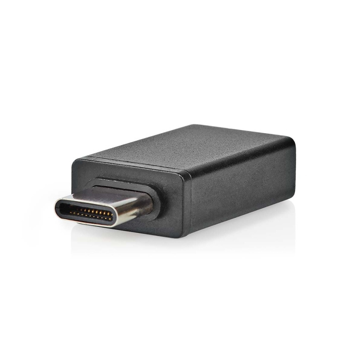 Nedis USB-C™ Adapter | USB 3.2 Gen 1 | USB-C™ Hane | USB-A Hona | 5 Gbps | OTG | Rund | Nickelplaterad | Svart | Låda i gruppen SMARTPHONE & SURFPLATTOR / Laddare & Kablar / Adaptrar hos TP E-commerce Nordic AB (C66657)