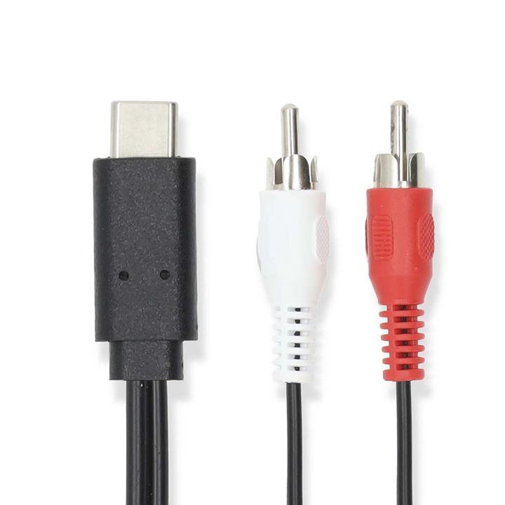 Nedis USB-C™ Adapter | USB 3.2 Gen 1 | USB-C™ Hane | 2x RCA Hane | 1.00 m | Rund | Nickelplaterad | PVC | Svart | Label i gruppen SMARTPHONE & SURFPLATTOR / Laddare & Kablar / Adaptrar hos TP E-commerce Nordic AB (C66670)