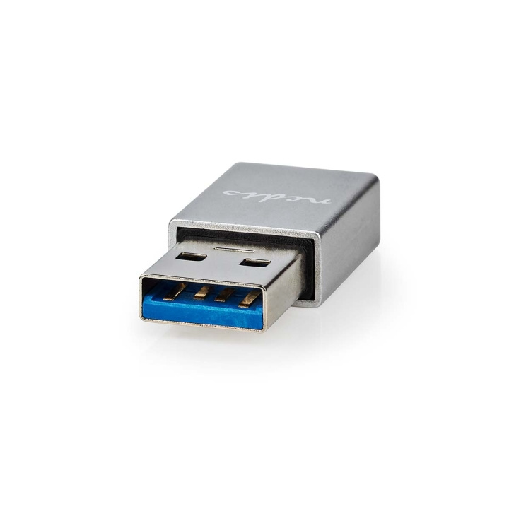 Nedis USB-A Adapter | USB 3.2 Gen 1 | USB-A Hane | USB-C™ Hona | 5 Gbps | Rund | Nickelplaterad | Silver | Lock i gruppen HEMELEKTRONIK / Lagringsmedia / USB-minnen / USB 3.2 hos TP E-commerce Nordic AB (C66674)