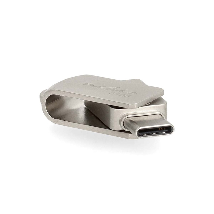 Nedis Flash Drive | 64 GB | USB-A / USB-C™ | Läshastighet: 90 MB/s | Skrivhastighet: 20 MB/s i gruppen HEMELEKTRONIK / Lagringsmedia / USB-minnen / USB-C hos TP E-commerce Nordic AB (C66707)