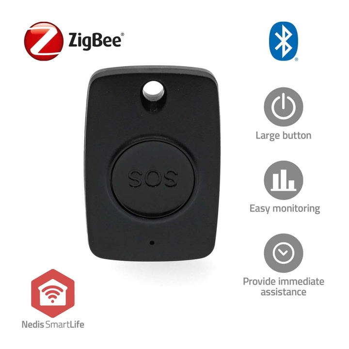 Nedis Smart Panic Knapp | Zigbee 3.0 | Batteritypsenergi: CR2450 | Svart i gruppen SPORT, FRITID & HOBBY / Roliga prylar / Smarta saker hos TP E-commerce Nordic AB (C66709)