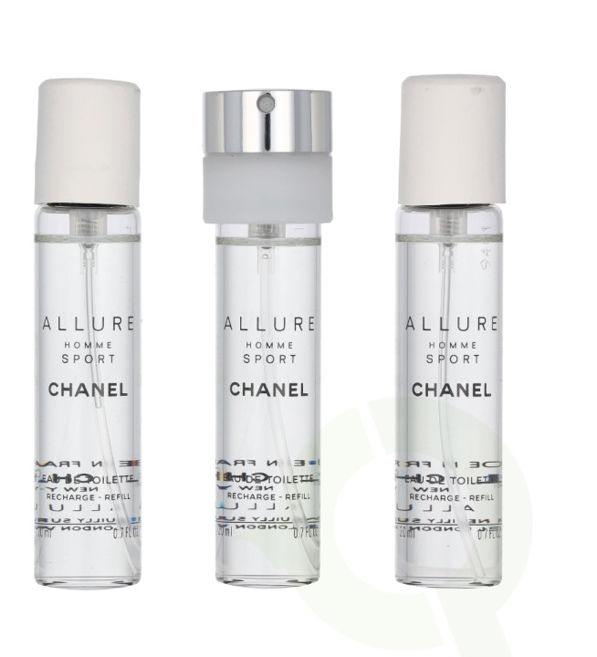 Chanel Allure Homme Sport Giftset 60 ml 3x Edt Travel Spray Refill 20Ml - Twist and Spray i gruppen SKÖNHET & HÄLSA / Presentkit / Presentkit För Honom hos TP E-commerce Nordic AB (C66747)