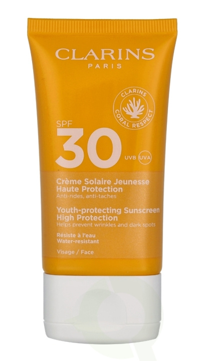 Clarins Youth-protecting Sunscreen SPF30 50 ml i gruppen SKÖNHET & HÄLSA / Hudvård / Solskydd & Tanning / Solskydd hos TP E-commerce Nordic AB (C66848)