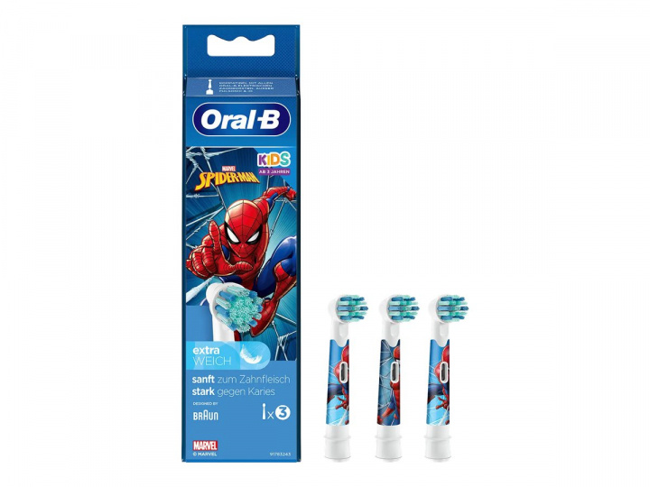 Oral B Extra tandborsthuvud Spiderman i gruppen SKÖNHET & HÄLSA / Munvård / Borsthuvuden & Tillbehör hos TP E-commerce Nordic AB (C66947)