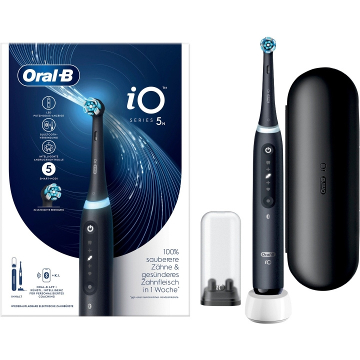 Oral B iO Series 5 (Matt Black) Elektrisk tandborste i gruppen SKÖNHET & HÄLSA / Munvård / Eltandborstar hos TP E-commerce Nordic AB (C66955)