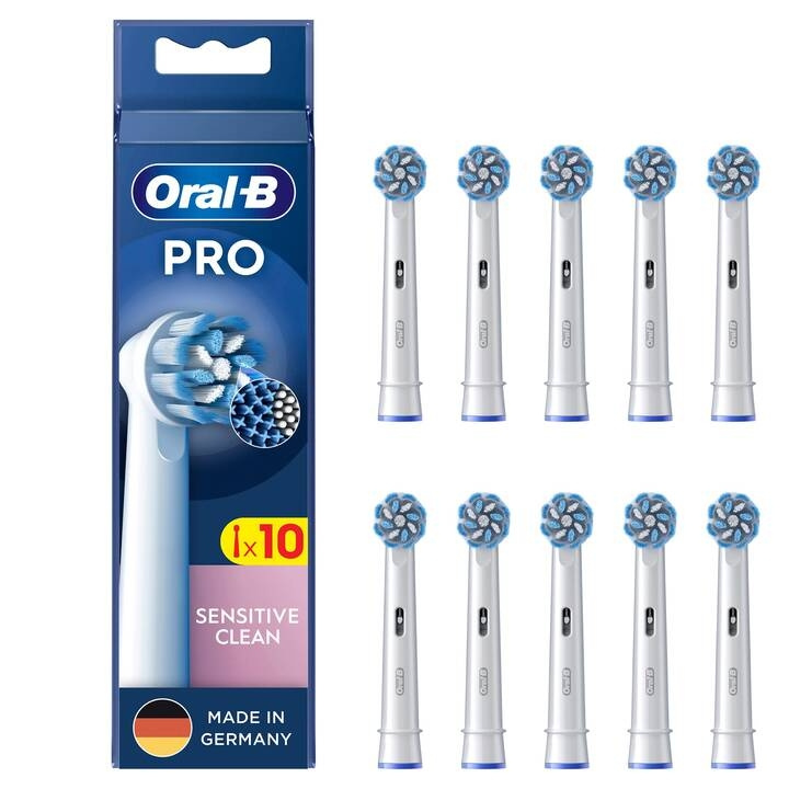 Oral B Pro Sensitive Clean Borsthuvuden Vit, 10 st. extra tandborsthuvuden i gruppen SKÖNHET & HÄLSA / Munvård / Borsthuvuden & Tillbehör hos TP E-commerce Nordic AB (C66963)