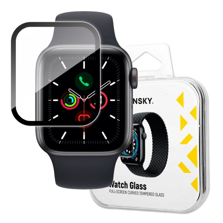 Wozinsky Watch Glas Hybrid Skärmskydd t/Apple Watch 6/5/4/SE (40mm) Svart i gruppen SPORT, FRITID & HOBBY / Smartwatch & Aktivitetsarmband / Smartwatches hos TP E-commerce Nordic AB (C66992)