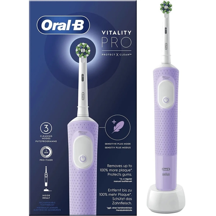 Oral B Vitality Pro Violet elektrisk tandborste i gruppen SKÖNHET & HÄLSA / Munvård / Eltandborstar hos TP E-commerce Nordic AB (C67005)