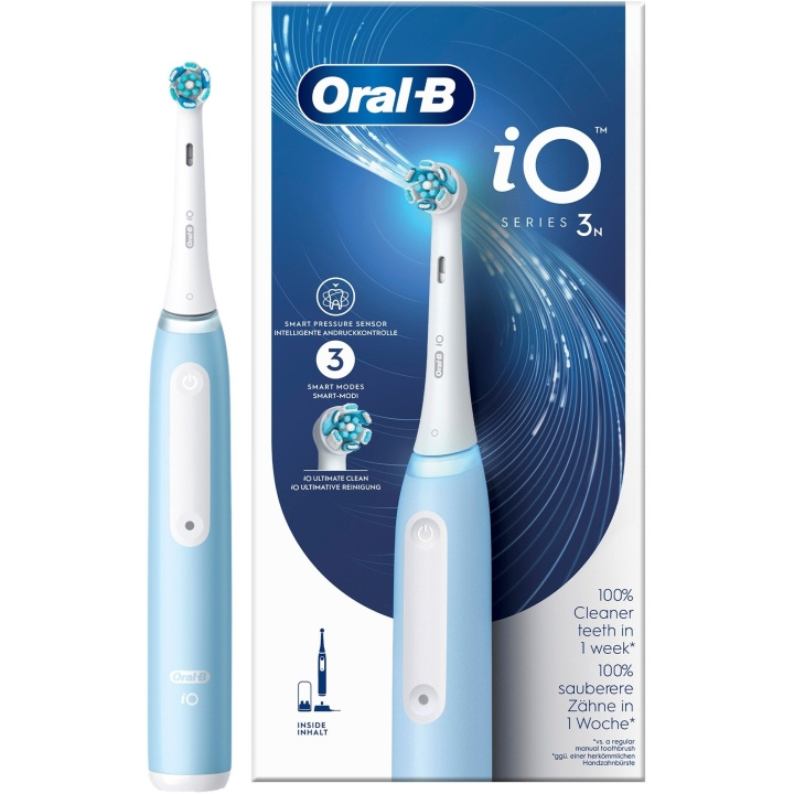 Oral B iO Series 3n Ice Blue Elektrisk tandborste i gruppen SKÖNHET & HÄLSA / Munvård / Eltandborstar hos TP E-commerce Nordic AB (C67007)