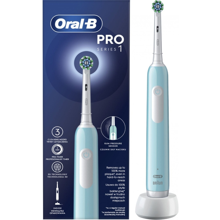 Oral B Pro Series 1 Caribbean Blue Cross Action i gruppen SKÖNHET & HÄLSA / Munvård / Eltandborstar hos TP E-commerce Nordic AB (C67020)