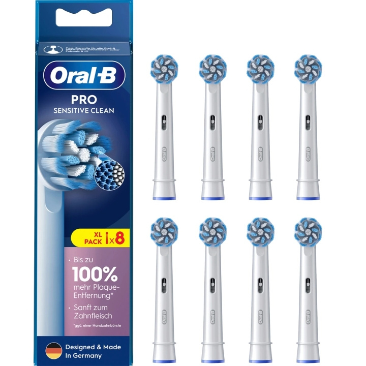 Oral B-ersättningsborsthuvuden Pro Sensitive Clean 8-pack i gruppen SKÖNHET & HÄLSA / Munvård / Borsthuvuden & Tillbehör hos TP E-commerce Nordic AB (C67048)