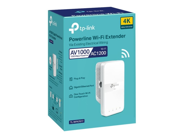 TP-Link TL-WPA7617 V1 Powerline-adapter kan anslutas till vägguttag i gruppen DATORER & KRINGUTRUSTNING / Nätverk / Homeplug/Powerline hos TP E-commerce Nordic AB (C67120)
