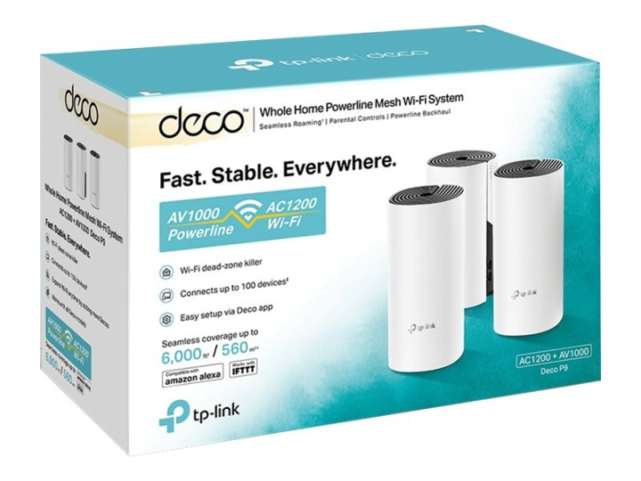 TP-Link Deco P9 Wi-Fi-system Desktop i gruppen DATORER & KRINGUTRUSTNING / Nätverk / Routrar hos TP E-commerce Nordic AB (C67190)