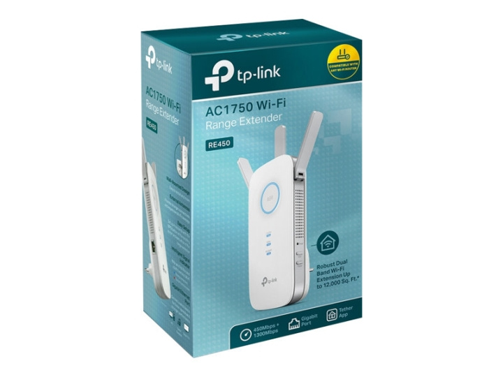 TP-Link RE450 WiFi Range Extender Extern i gruppen DATORER & KRINGUTRUSTNING / Nätverk / WiFi Extenders hos TP E-commerce Nordic AB (C67212)