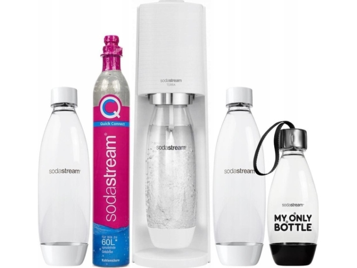 SodaStream Terra White Värdeförpackning med 3 flaskor i gruppen HEM, HUSHÅLL & TRÄDGÅRD / Hushållsmaskiner / Vatten & Juice / Kolsyremaskiner / Kolsyremaskiner hos TP E-commerce Nordic AB (C67343)