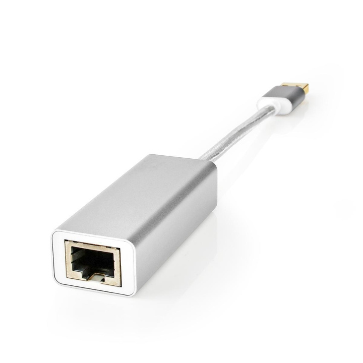 Nedis USB-nätverkskort | USB 3.2 Gen 1 | 1 Gbps | USB-A Hane | RJ45 Hona | 0.20 m | Rund | Guldplaterad | Bar koppar | Silver | Kartong med täckt fönster i gruppen DATORER & KRINGUTRUSTNING / Nätverk / Nätverkskort / USB hos TP E-commerce Nordic AB (C67514)