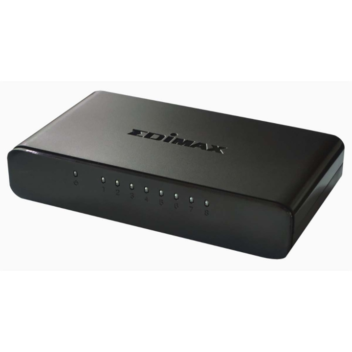 Edimax 8-portars 10/100 Mbit Fast Ethernet Desktop Switch i gruppen DATORER & KRINGUTRUSTNING / Nätverk / Switchar / 10/100Mbps hos TP E-commerce Nordic AB (C67580)