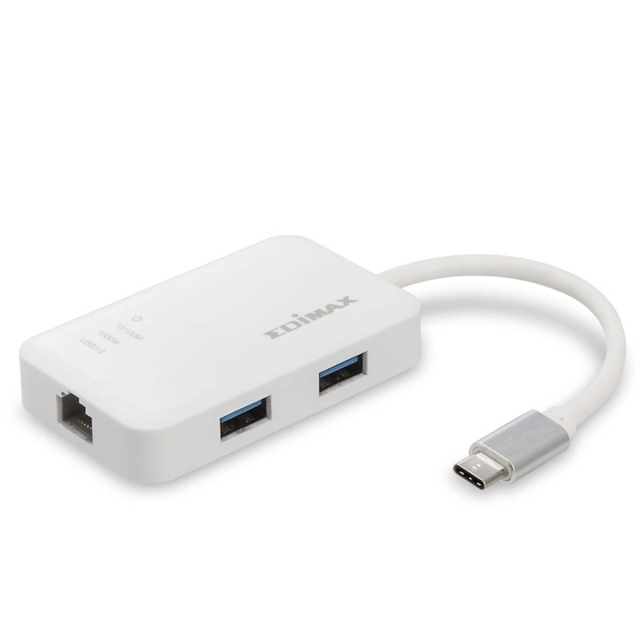 Edimax USB-C till 3-portars USB 3.0 Gigabit Ethernet Hub i gruppen DATORER & KRINGUTRUSTNING / Datortillbehör / USB-hubbar hos TP E-commerce Nordic AB (C67585)