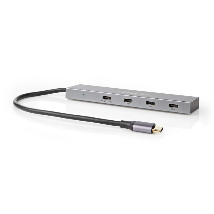 Nedis USB-hubb | 1x USB-C™ 3.2 Gen 2 Male | USB-C™ 3.2 Gen 2 Female with PD 3.0 / 3x USB-C™ 3.2 Gen 2 Female | 4-Port port(s) | USB 3.2 Gen 2 | USB ström | 10 Gbps i gruppen DATORER & KRINGUTRUSTNING / Datortillbehör / USB-hubbar hos TP E-commerce Nordic AB (C67615)