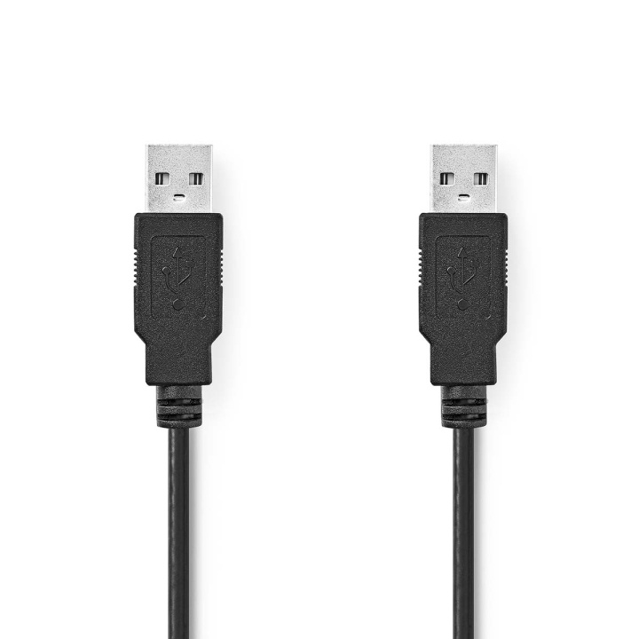 Nedis USB-kabel | USB 2.0 | USB-A Hane | USB-A Hane | 480 Mbps | Nickelplaterad | 2.00 m | Rund | PVC | Svart | Kuvert i gruppen DATORER & KRINGUTRUSTNING / Datorkablar / USB-kablar / USB-A / Kablar hos TP E-commerce Nordic AB (C67678)