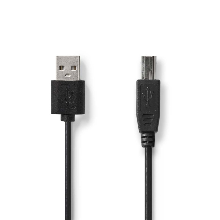 Nedis USB-kabel | USB 2.0 | USB-A Hane | USB-B Hane | 480 Mbps | Nickelplaterad | 2.00 m | Rund | PVC | Svart | Label i gruppen DATORER & KRINGUTRUSTNING / Datorkablar / USB-kablar / USB-A / Kablar hos TP E-commerce Nordic AB (C67679)