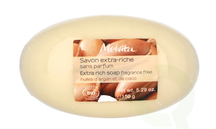 Melvita Extra Rich Soap 150 g With Argan Oil & Coconut i gruppen SKÖNHET & HÄLSA / Hudvård / Kroppsvård / Handtvål hos TP E-commerce Nordic AB (C67786)