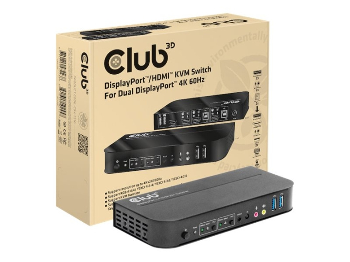 Club 3D CSV-7210 KVM / audio-switch Desktop i gruppen DATORER & KRINGUTRUSTNING / Nätverk / Switchar hos TP E-commerce Nordic AB (C67834)