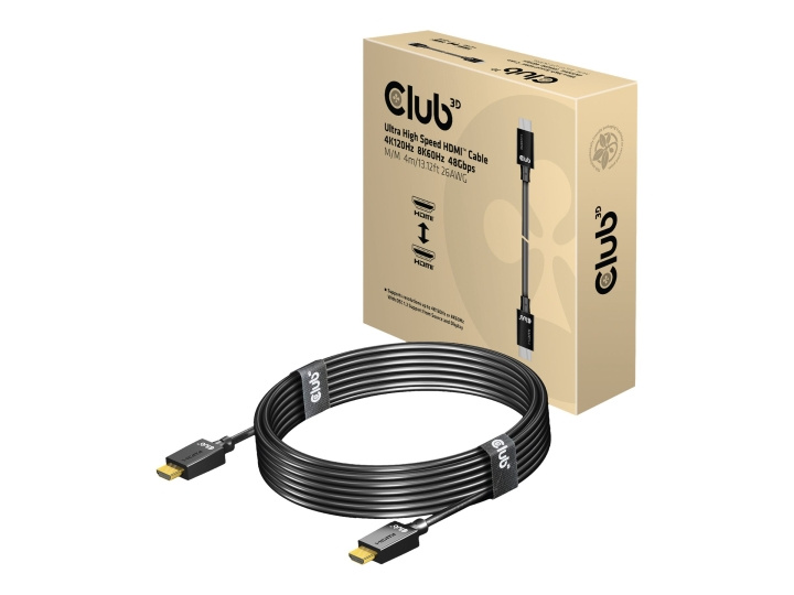 Club 3D HDMI hane -> HDMI hane 4 m Svart i gruppen HEMELEKTRONIK / Kablar & Adaptrar / HDMI / Kablar hos TP E-commerce Nordic AB (C67911)