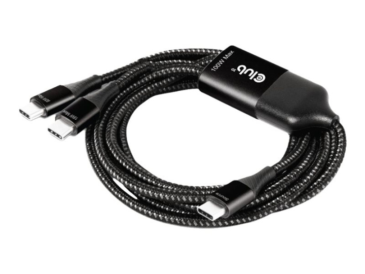Club 3D USB typ C-kabel 1,83 m svart vit i gruppen DATORER & KRINGUTRUSTNING / Datorkablar / USB-kablar / USB-C hos TP E-commerce Nordic AB (C67917)
