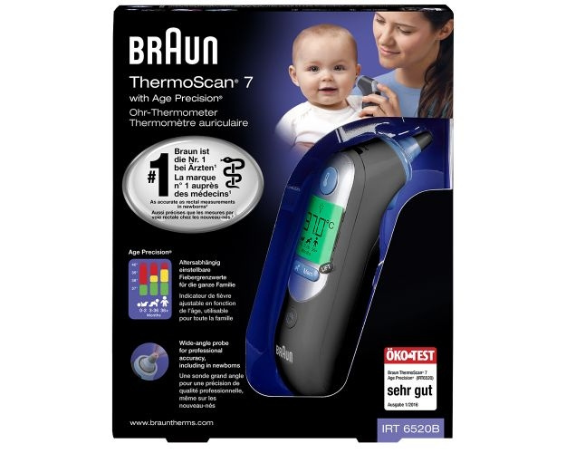 Braun ThermoScan® 7 med Age Precision® - Svart i gruppen SKÖNHET & HÄLSA / Hälsovård / Febertermometrar hos TP E-commerce Nordic AB (C67955)