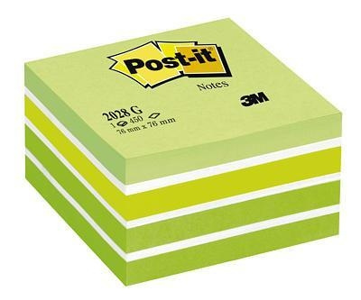 3M Post-it-anteckningskuber grön pastell 76 x 76 mm i gruppen HEM, HUSHÅLL & TRÄDGÅRD / Kontorsmaterial / Papper & Block hos TP E-commerce Nordic AB (C68151)