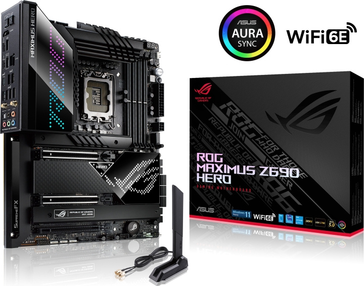 ASUS ROG MAXIMUS Z690 HERO LGA 1700 ATX-moderkort i gruppen DATORER & KRINGUTRUSTNING / Datorkomponenter / Moderkort hos TP E-commerce Nordic AB (C68285)