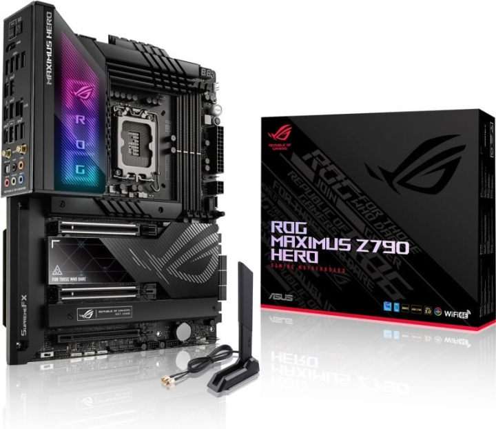 ASUS ROG MAXIMUS Z790 HERO ATX-moderkort i gruppen DATORER & KRINGUTRUSTNING / Datorkomponenter / Moderkort hos TP E-commerce Nordic AB (C68384)