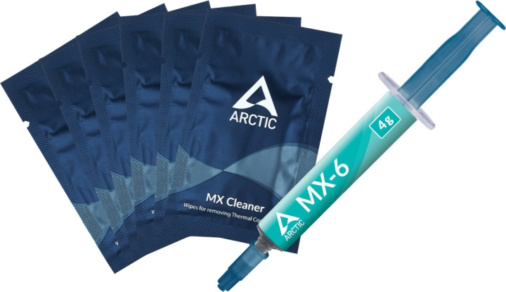 Arctic Cooling Arctic MX-6 värmedyna, 4 g + 6 st MX Cleaner rengöringsdukar i gruppen DATORER & KRINGUTRUSTNING / Datorkomponenter / Kylning / Kylpasta hos TP E-commerce Nordic AB (C68417)