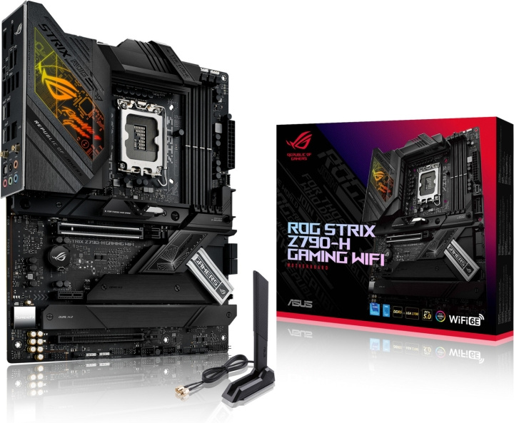 ASUS ROG STRIX Z790-H GAMING WIFI ATX-moderkort i gruppen DATORER & KRINGUTRUSTNING / Datorkomponenter / Moderkort hos TP E-commerce Nordic AB (C68627)