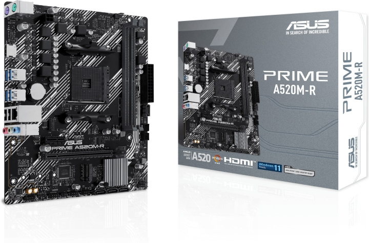 ASUS PRIME A520M-R mATX-moderkort i gruppen DATORER & KRINGUTRUSTNING / Datorkomponenter / Moderkort hos TP E-commerce Nordic AB (C68630)