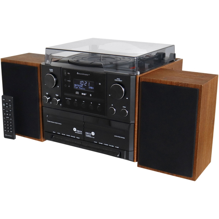 Soundmaster Stereo music centre MCD5600 with DAB+/FM radio, CD/MP3, turntable, double cassette, USB, Bluetooth i gruppen HEMELEKTRONIK / Ljud & Bild / Hemmabio, HiFi & Bärbart / Kompaktstereo & Skivspelare hos TP E-commerce Nordic AB (C68783)