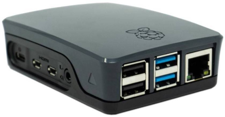 Raspberry Pi plastfodral, Raspberry Pi 4 B, svart i gruppen DATORER & KRINGUTRUSTNING / Datorkomponenter / Raspberry Pi hos TP E-commerce Nordic AB (C68907)