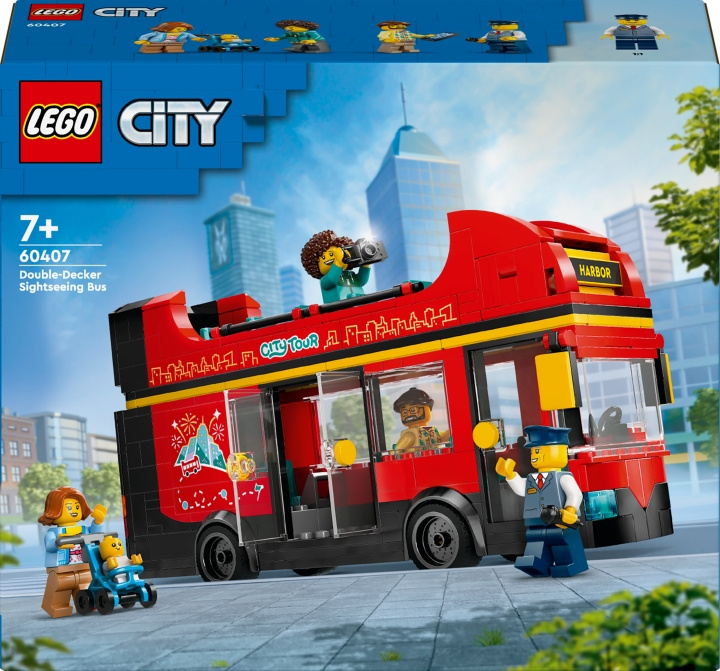 LEGO City Fantastiska fordon 60407 - Röd turistbuss med dubbeldäckare i gruppen LEKSAKER, BARN- & BABYPRODUKTER / Leksaker / Byggleksaker / Lego hos TP E-commerce Nordic AB (C69266)