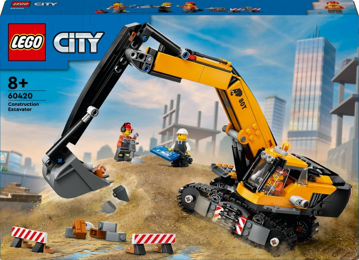 LEGO City Stora fordon 60420 - Gul grävmaskin för byggarbetsplats i gruppen LEKSAKER, BARN- & BABYPRODUKTER / Leksaker / Byggleksaker / Lego hos TP E-commerce Nordic AB (C69275)