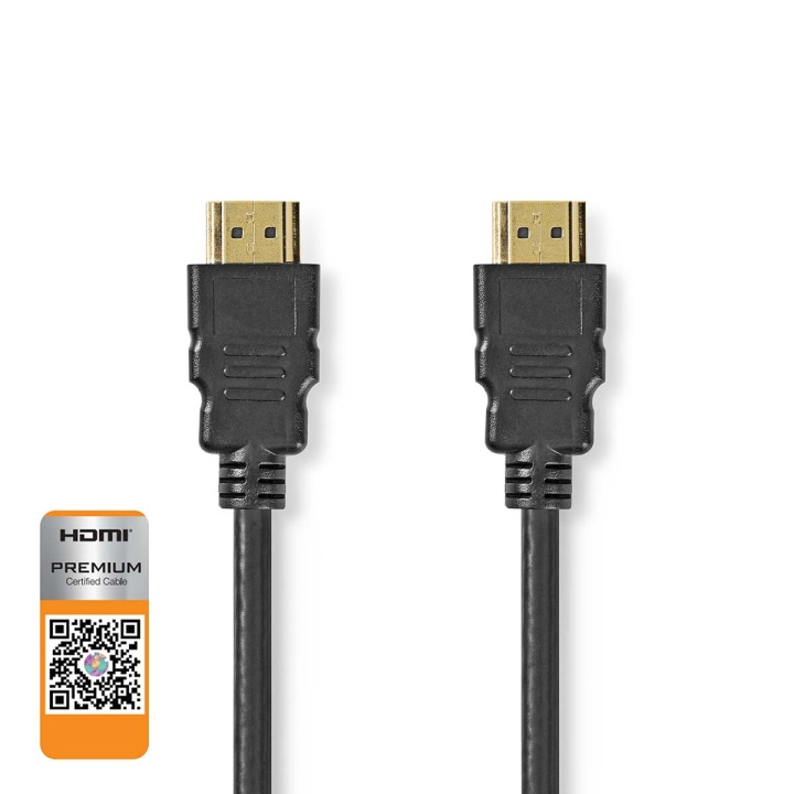 Nedis Premium High Speed ​​HDMI ™ kabel med Ethernet | HDMI™ Kontakt | HDMI™ Kontakt | 4K@60Hz | 18 Gbps | 1.00 m | Rund | PVC | Svart | Label i gruppen HEMELEKTRONIK / Kablar & Adaptrar / HDMI / Kablar hos TP E-commerce Nordic AB (C69353)